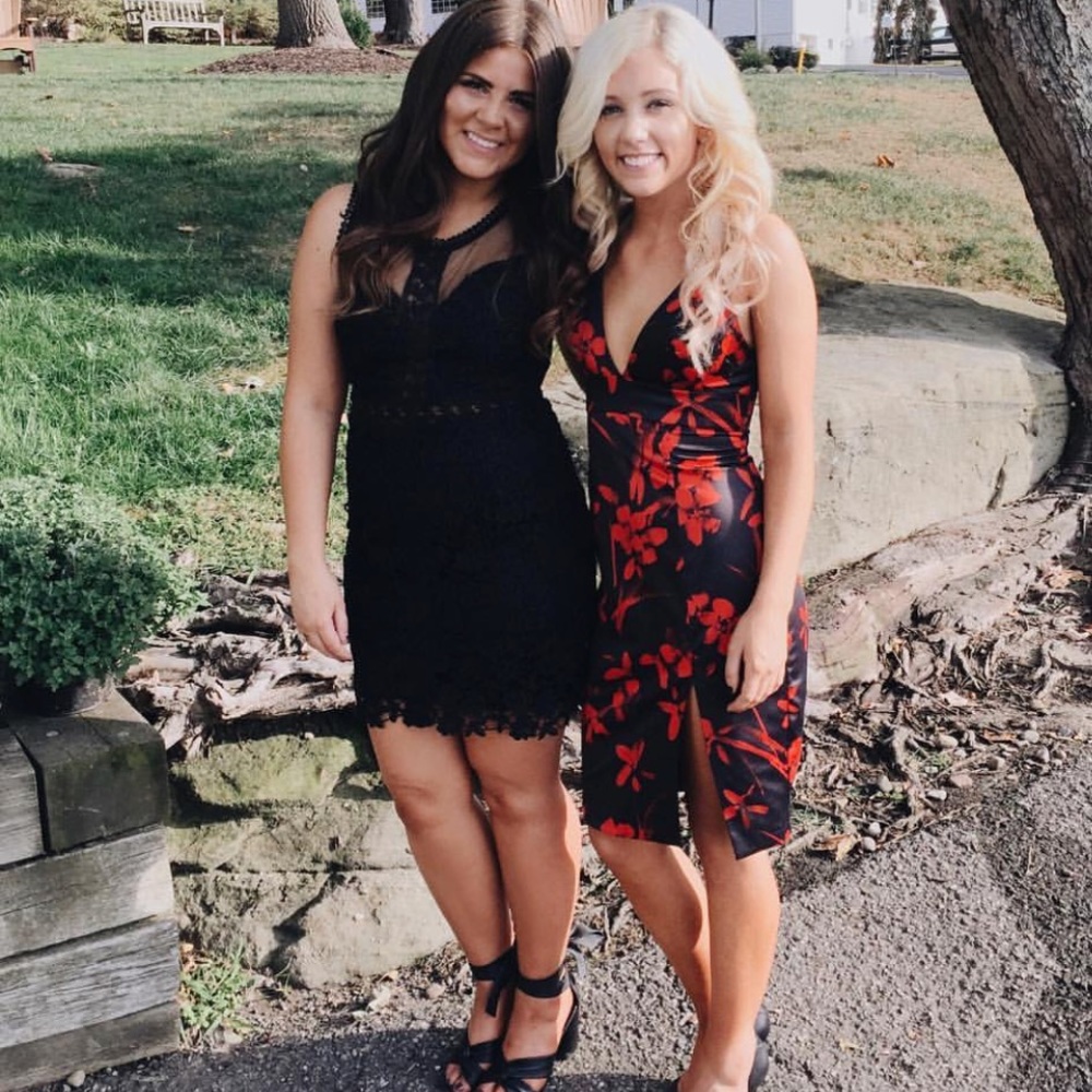 Black lace dress